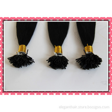 Reasonable Price 100% Human Hair Real Remy Pre-Bonded Hair Extension I-Tip 16" Black Color